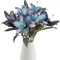 Libeking Blaue Seidenblumen, künstliche Lilien, 6 Stück, Vintage-Lilien, künstliche blaue Blumen, Blumenarrangements, Hochzeitsstrauß, Party, Esser, Heimdekoration, Tischdekoration