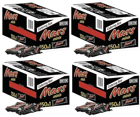 MARS Minis 4x 150x18g Catering Milchschokolade gefüllt mit feiner Candy-Creme und Karamell Schokoriegel Großpackung