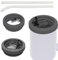 Tapa plegable para vaso de 40 oz, Stanley Cup, accesorios para tazas, tapa plegable para vasos, tapa Stanley Cup a prueba de fugas (negro, tapa Stanley)