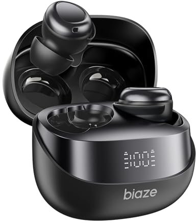 biaze Wireless Earbuds, Passive Noise Isolation Sleep Earphones for Side Sleeping, Soft and Comfortable Sleep Headphones Bluetooth 5.4, 40h Playtime Small Earplugs Compatible with iPhone & Android