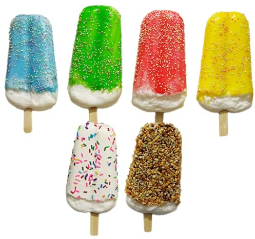 BRIGHTFUFU 6stücke Fake Ice Model Spielzeug Für Dessertpartys Realistische Fotorequisiten Und Dekorationen Für Farbenfrohe Nachbildung Für Vitrinen Und Kreative Anwendungen