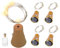 NethCasti Luces de botella solar al aire libre 5pcs 1m 10 LED Luces de corcho para botellas Fairy de corcho impermeable para fiesta de bricolaje Decoración de Navidad Bottación blanca cálida