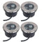 GUODDM Foco LED Ultrafino De 4 Piezas - Iluminación Subacuática Impermeable De 3 W, Foco LED para Exteriores Resistente Al Agua IP68, Luz Empotrada para Piscina, Jardín, Terraza(White,3W(110-230V))