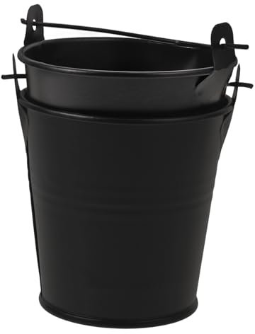 HYTROVE 2pezzi Secchio in Metallo Per Olio Da Barbecue Contenitore Per Grasso Riutilizzabile