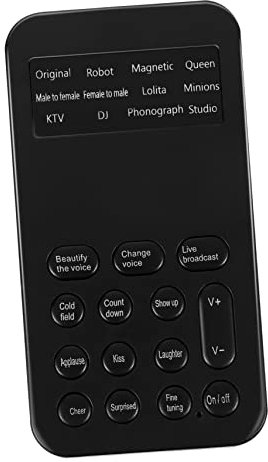 DIYEAH changeur de Voix fauteur de Trouble Son Externe Mini-Carte Son Effets Micro Voice Changer Taping Embellisseur convertisseur Carte Son téléphone modificateur de Voix Abdos Black