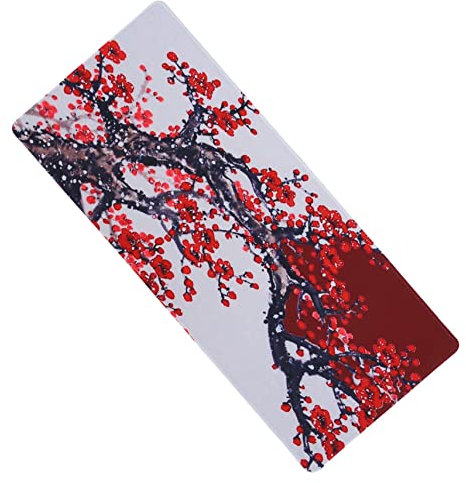 KICHOUSE Tappetino Per Mouse Di Ciliegio Tappetino Per Scrivania Base in Gomma Antiscivolo Resistente All Usura Adatto Per Ufficio e Casa