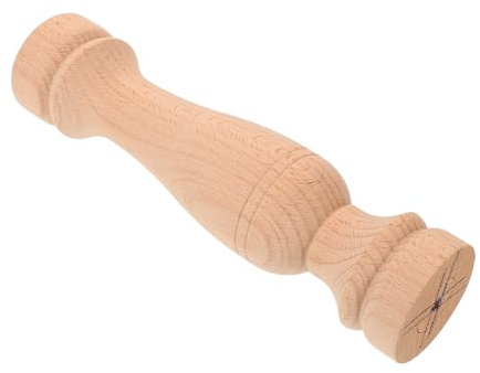 EXCEART Balustrade en Bois Colonne Décor Jambes Sculpté Non Peint Armoire Sculpture Pieds De Table Décoration Intérieure Jambes pour Les Tables De Fin Pied D'armoire Colonne en Bois Beige
