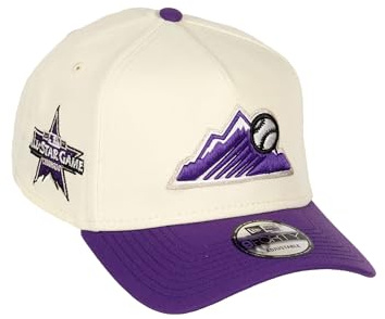 New Era Verstellbare Caps mit gebogenem Schirm im Two Tone Chrome Design 9Forty A-Frame Sidepatch Winter Baseball MLB Einheitsgröße Verschiedene Teams