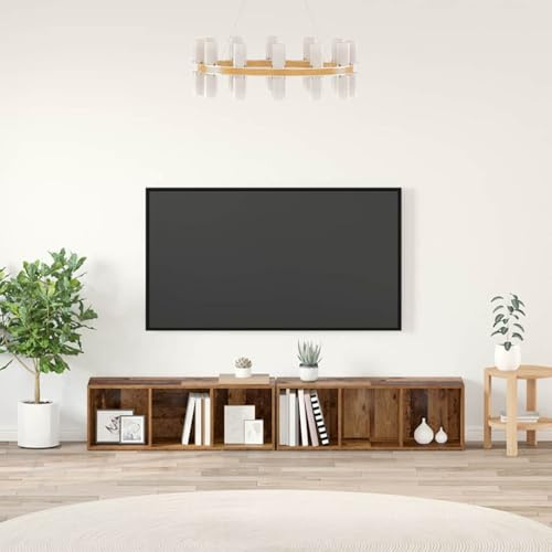 WSJHUHK Juego de 2 armarios de TV de madera antigua, muebles de madera, soportes de TV y armarios de TV