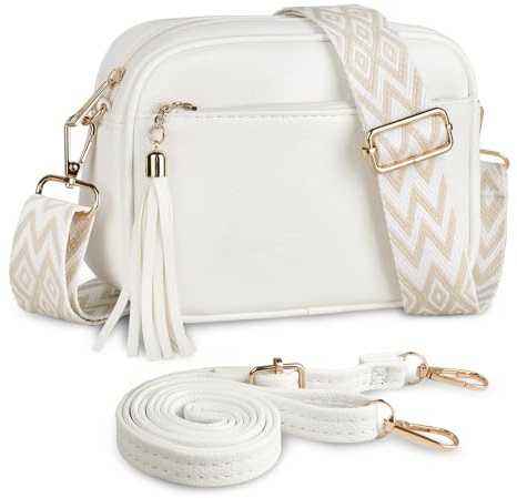Kememo Klein Umhängetasche für Damen, Handtaschen und Schultertaschen aus Kunstleder, mit verstellbarem breiten Riemen für Reisen, Einkaufen, Arbeit und den täglichen Gebrauch | Diebstahlschutz