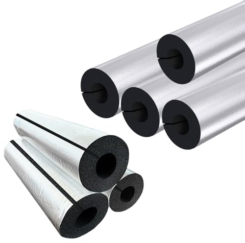 Isolierung für Rohr Ø 22-110mm, Rohrisolierung Rohrschale, Dämmung Schaumstoffschlauch für Heizungsrohr, AC Kupferrohr & Warmwasser Rohre, Frostschutz, T 15/20/30mm(20mm,110mm)