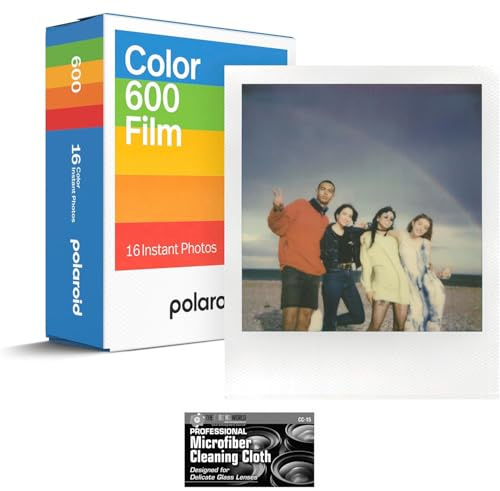 Polaroid Color Instant Film for 600 and i-Type Cameras Double Pack Bundle with a Cleaning Cloth
