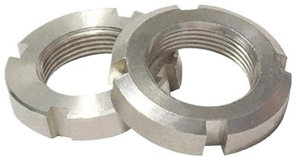 M27 M30 M36 M39 M40 M45 M48 M50 GB812 SUS304 Edelstahl Schlitzrundmuttern Sicherungsmuttern mit feinem P2.0-Gewinde(1Piece M50xP2.0)