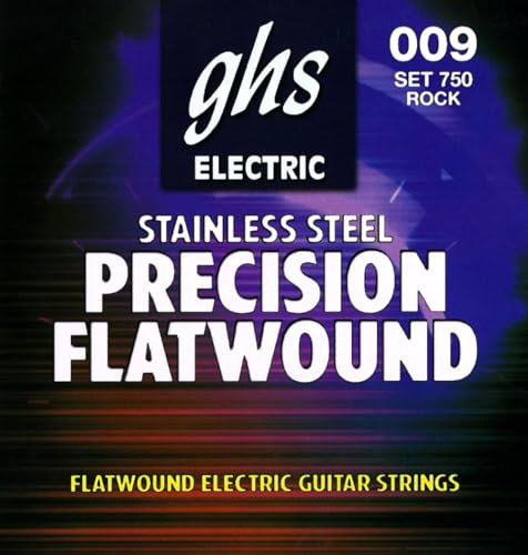 GHS PRECISION FLATS Saitensatz für E-Gitarre Flatwound - 750 - Rock - 009/042