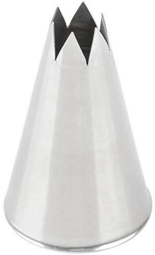 Ateco # 824 - Open Star Pastry Tip .38'' Opening Diameter- Stainless Steel