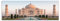 Paul Sinus Art Panoramabild auf Leinwand und Keilrahmen 150x50cm Indien Taj Mahal Wasser Morgenlicht