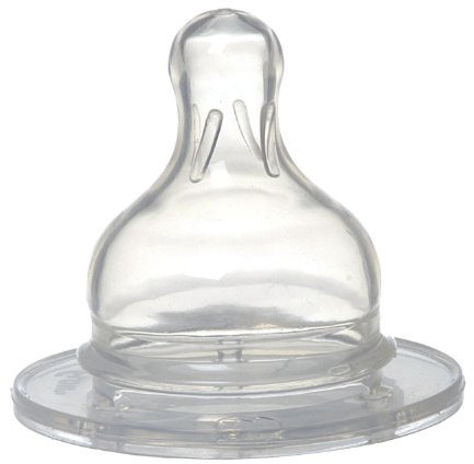 Airflow Silikon Sauger für Vital Baby Air Flow Silikonflasche für unterschiedliche Fliessgeschwindigkeiten/perfekte Luftzirkulation/Medium Flow, ab 3 Monaten, 2 Stück
