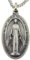 CB Medaille mit ovalem Medaillon der Jungfrau Maria Madonna, silberfarben, 3,8 cm