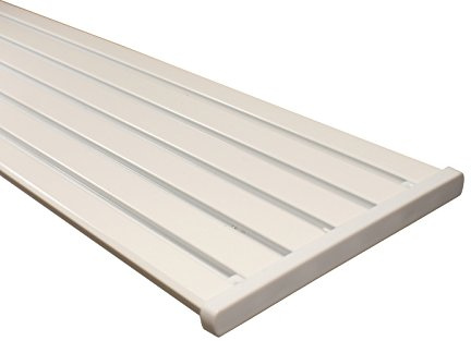 Gardinenschiene 5 und 6 läufig aus Aluminium in weiß, 120 cm