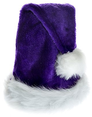 Ciffre Weihnachtsmütze Nikolausmütze Dick Plüsch Lila Kuschlig Weich Mütze Santa X17