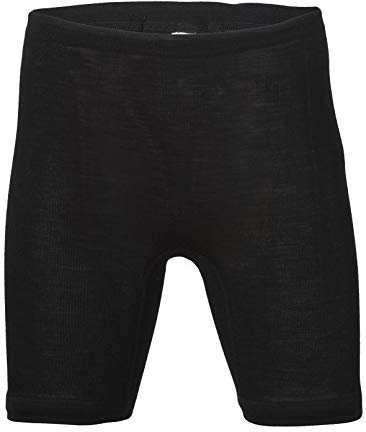 Engel Damen Schlüpfer mit Bein, Wolle Seide, Gr. 38/40, Schwarz