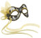 Black and Gold Lace Mardi Gras Mask Standard