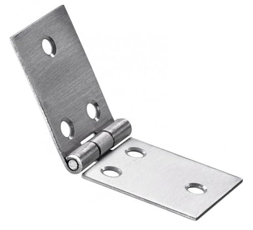 Hettich V2A breites Scharnier EDELSTAHL matt, 30 x 80 mm, 1 Stück, 9100448