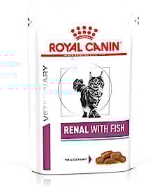 Royal Canin Veterinary Renal Fish | 12 x 85 g | Aliment complet diététique pour chats adultes | Pour le soutien en cas de problèmes rénaux | En sachet fraîcheur