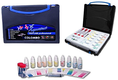Aqua-Test Box Testlabor Testkoffer Teich Wassertest PH KH GH NH3 NO2 NO3 PO4