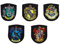 Cinereplicas - Harry Potter - Set de 5 Écussons Deluxe Maisons Poudlard- Licence Officielle Warner Bros Harry Potter