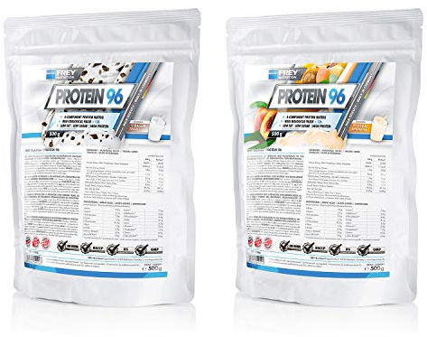 Frey Nutrition Protein 96 2 x 500g Beutel 2er Pack Straciatella