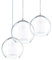 EGLO Pendelleuchte Bolsano, 3 flammige Hängelampe, Hängeleuchte aus Stahl und Glas in Chrom, Weiß, Klar, Esstischlampe, Wohnzimmerlampe hängend mit E27 Fassung