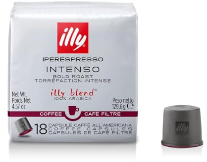 illy, Kaffee in Kapseln Iperespresso Filter INTENSO, 18 Kapseln Insgesamt | 100% Arabica mit Noten von Kakao und Trockenfrüchten, Vollmundiger und Kräftiger Nachgeschmack