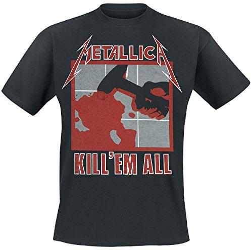 Metallica Men's Kill 'Em All_Men_BL_TS:1XL Regular Fit Crew Neck Short Sleeve T - Shirt, Black (Black Black), X-Large (Manufacturer Size:X-Large)