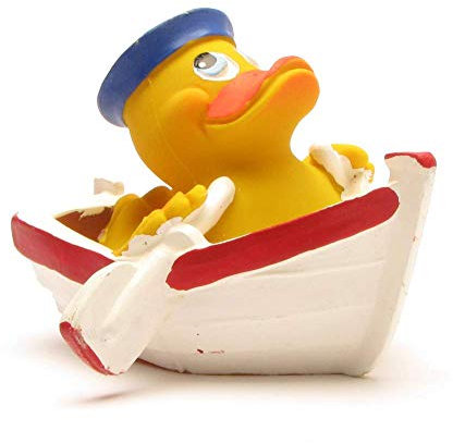 Duckshop I Badeente I Quietscheente I Ruderboot Duck I L: 10,5 cm