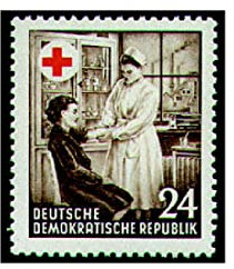 Goldhahn DDR Nr. 385 postfrisch ** Rotes Kreuz Briefmarken für Sammler