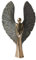 Butzon & Bercker Bronzefigur – Engel, polierte Bronze mit dunkel patinierten Flügeln – ca. 9 cm hoch, hochwertige Skulptur und Geschenkidee