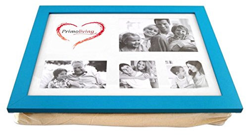 PrimoLiving Knietablett mit Fotorahmen - 43 x 32,5 x 8 cm – Tablett als Laptopunterlage – Sofa oder Bett-Tablett – P-455