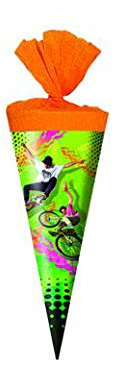 Schultüte / Zuckertüte / Länge: 25cm / rund / Skater