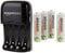 Amazon Basics Chargeur de piles Ni-MH AA et AAA avec port USB + 4 piles rechargeables type AA 1000 cycles