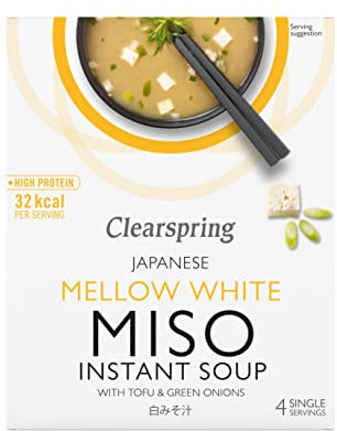 Clearspring Mellow White Instant Miso Soup with Tofu 40g