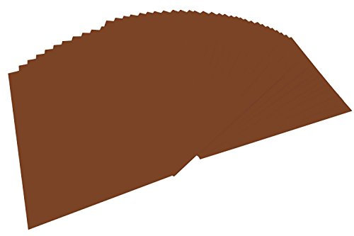 folia 6485 - Tonpapier schokobraun, DIN A4, 130 g/qm, 100 Blatt - zum Basteln und kreativen Gestalten von Karten, Fensterbildern und für Scrapbooking