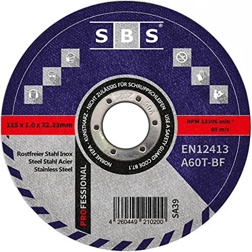SBS – schlößer baustoffe – disco di taglio (Acciaio inossidabile, 50 pezzi, 115 x 1 mm)