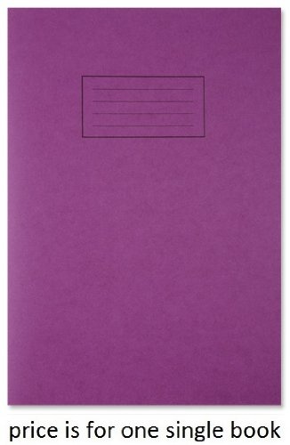 school exercise book ruled and margin A4 purple cover x 1 single notebook