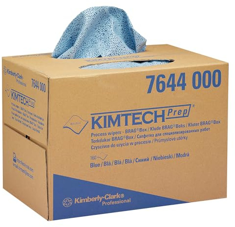 Kimtech Prozesswischtücher 7644 – 1 BRAG Box mit 160 Tüchern, blau