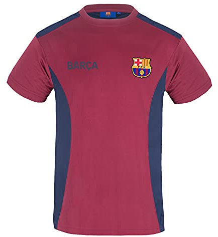 FC Barcelona Officiel - T-Shirt pour Entrainement de Football - Polyester - Homme - Rouge - Medium
