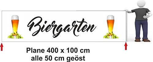 Werbebanner 400 x 100 cm Biergarten Weizen