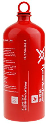 Etanchéité Bouteille de Carburant Liquide en Aluminium Extérieur Réchaud Camping Réservoirs d'huile Gaz 500-1500ML à Choisir, 1500ml