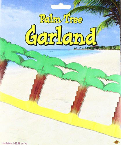 Beistle 50278 Palm Tree Garland, 8-3/4-Inch by 12-Feet