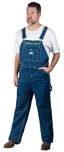 Liberty Men's Stonewashed Denim Bib Overall, Stonewashed, 30W x 32L